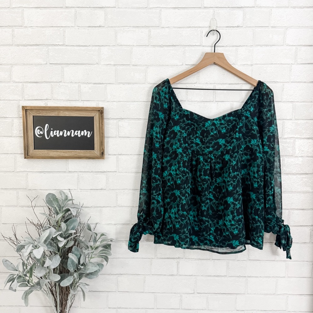 ISABEL by Ingrid & Isabel Maternity Green Floral Long Sleeve Top